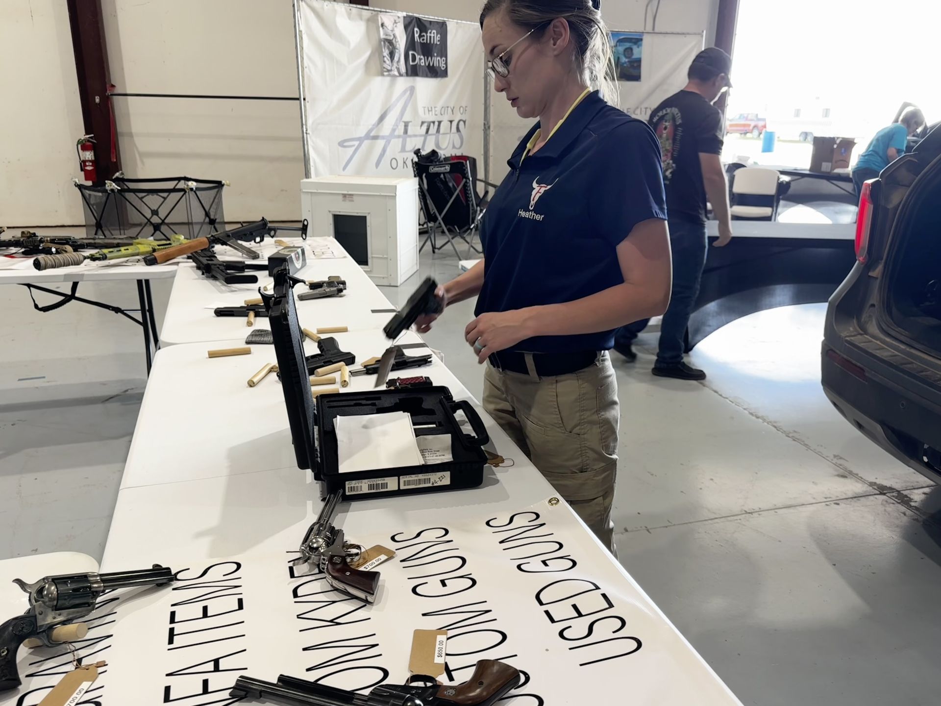 Heather Stevens at a community firearms event