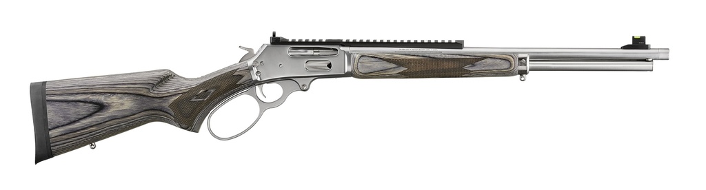 Marlin 70905 336  Full Size 30-30 Win 6+1 19.10" Polished Stainless Steel Threaded Barrel, Polished Stainless Steel Receiver, Fixed Gray Laminate Stock