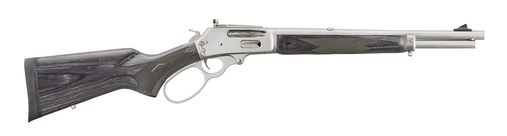 Marlin 70506 336 Trapper Full Size 30-30 Win 5+1 16.17" Satin Steel Threaded Barrel, Satin Stainless Steel Receiver, Fixed Black Laminate Stock