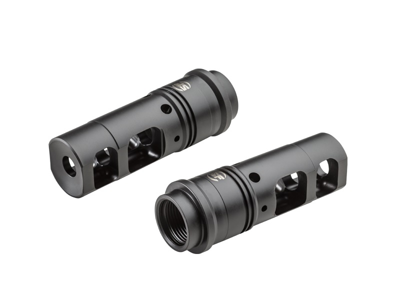 SureFire SFMB3383424 SOCOM Muzzle Brake Black DLC Stainless Steel with 3/4"-24 tpi Threads & 2.60" OAL for 338 Cal AR-Platform