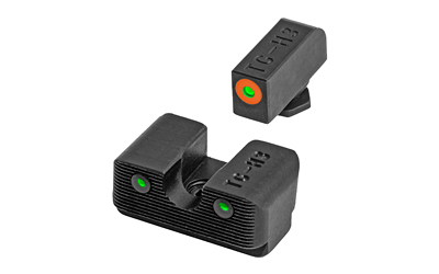 TruGlo TG231G1C Tritium Pro  Black | Green Tritium Orange Outline Front Sight Green Tritium Rear Sight