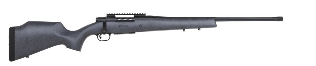 Mossberg 28101 Patriot Long Range Hunter 308 Win Caliber with 5+1 Capacity, 22" Barrel, Threaded/Fluted Matte Blued Metal Finish & Sniper Gray Fixed Monte Carlo Stock Right Hand (Full Size)