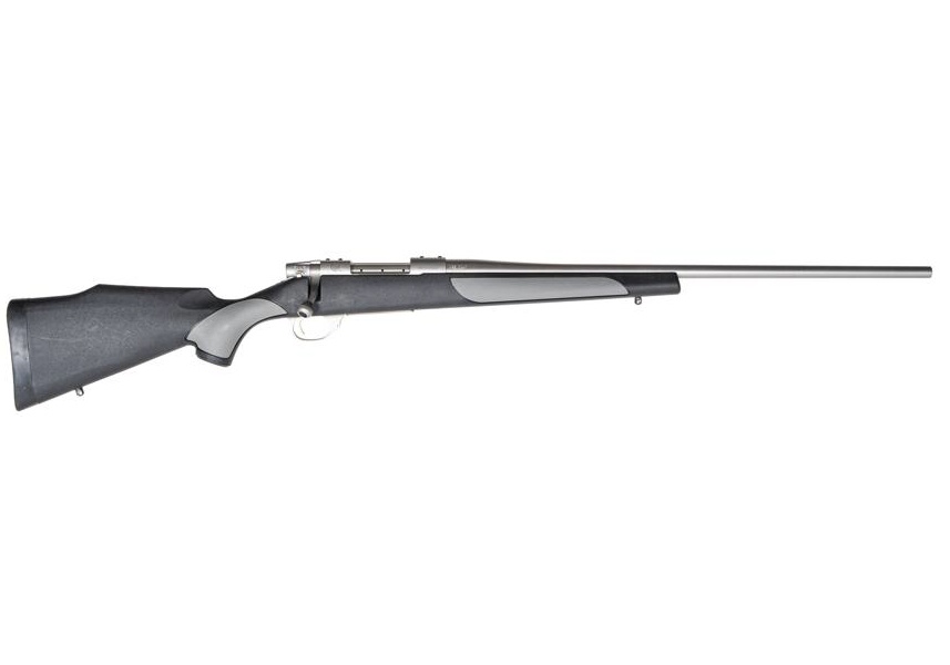 Weatherby  Vanguard Weatherguard Full Size 30-06 Springfield 5+1 22" Satin Threaded Barrel, Satin Stainless Steel Drilled & Tapped Receiver, Black/Gray Weatherguard