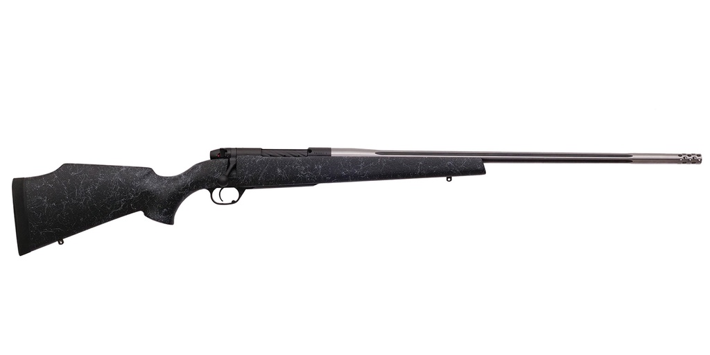 Weatherby MAM01N338WR6B Mark V Accumark Full Size 338 WBY RPM 4+1 24" Spun Stainless w/Graphite Black Cerakote Fluted Threaded Barrel Graphite Black Cerakote Steel Receiver Drilled & Tapped Receiver M
