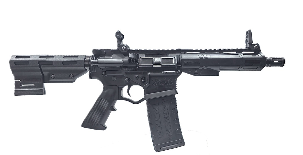 ATI ATIGAX5567MLTB Alpha Maxx  5.56 NATO 30+1 7.50" Black Barrel, Black Polymer Receiver w/Picatinny Rail, M-LOK Handguard, Black Polymer Blade, A2 Grip