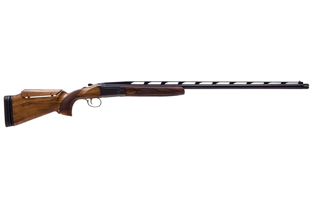 CZ-USA 06502 All American Trap 12 Gauge 2.75" 1rd 34" Ported Barrel, Gloss Blued Metal Finish, Turkish Walnut Stock with Adjustable Comb
