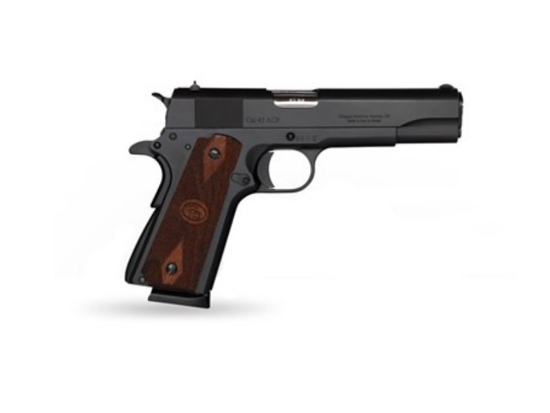 Charles Daly 440111 1911 Field Grade 45 ACP 8+1 5" Stainless Steel Barrel, Black Serrated Steel Slide, Black Steel Frame w/Beavertail, Walnut Diamond Checkered Grip