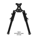 Warne 7921M Skyline Pro Bipod  Black Anodized QD Picatinny Head with Lite Legs