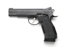Cz Custom Shop 96333 A01-SD  9mm Luger 19+1 5" Match Grade Bull Barrel, Black Optic Cut/Serrated Steel Slide, Black Polycoat Steel Frame w/Beavertail, Black G10 Grip, Short Dustcover
